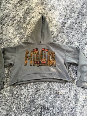 Official Post Malone F-1 Trillion U.S. Tour Women’s Cropped Hoodie Size XL